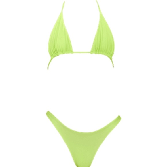 Bamba swim light neon green bikini set - Picture 3 of 3